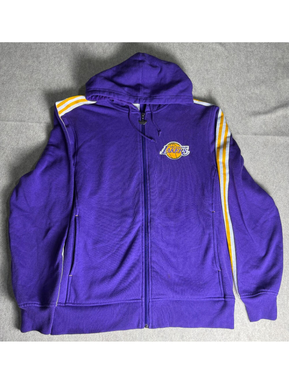 Vintage 90s Lakers Adidas Zip up Hoodie Men's Large